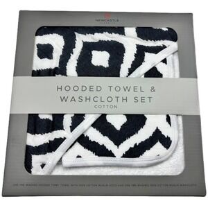 Baby Moroccan Blue Hooded Bath Towel Cotton Washcloth Lot Unisex Muslin Soft Lot